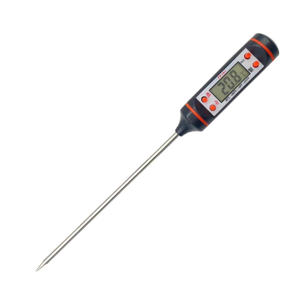 Digital Cooking Thermometer, 5.8 inches Long Stainless Probe Kitchen Food Meat Thermometers with Instant Read Best for Food, Meat, BBQ, Milk, and Water