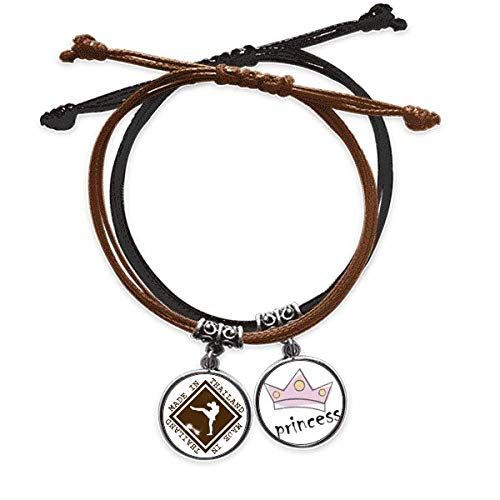Pulsera de boxeo de Tailandia el regalo ideal de cuero y cuerda para deportistas