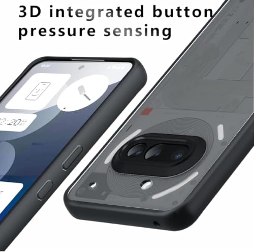 Image of Protective Case for Nothing Phone 3a, Frosted Transparent Anti-Drop Airbags, 2.4m Drop Impact, Shock Absorption, Camera Protection, Hard Back Cover, Back