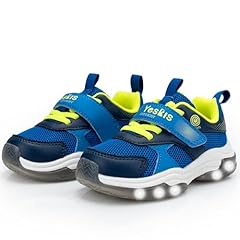 Navy Blue Lime Light Up Sneakers