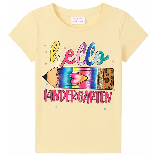 Image of First Day of Kindergarten Shirt First Day of School Gifts for Kids Kindergarten Shirts for Girls T-Shirt Top