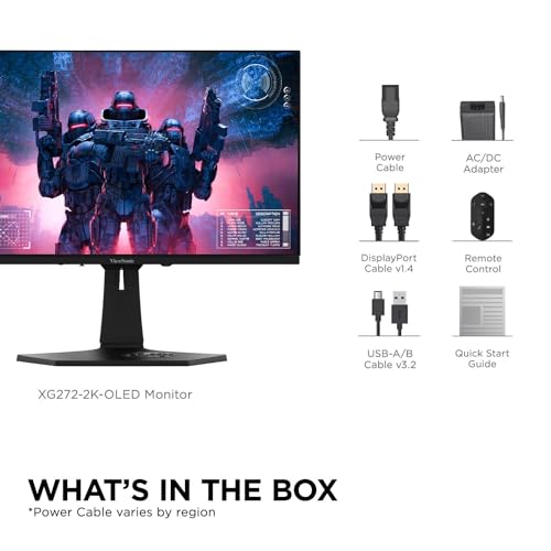 VIEWSONIC XG272-2K-OLED Gaming Monitor - QHD, 240Hz, USB-C, weiß - 0,02ms, AMD FreeSync Premium, HDMI, DisplayPort, - Monitor - Immagine 7