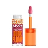 NYX Professional Makeup Duck Plump, Brillo de Labios, Efecto Volumen Instantáneo, Con Jengibre Picante, Fórmula Vegana, Tono: Strike a Rose