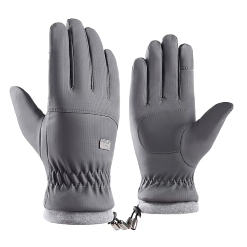 Guantes de invierno para hombre con pantalla táctil, impermeables, antideslizantes, aislados, ajustables, para correr, senderismo, conducción, jardinería, esquí, en la nieve