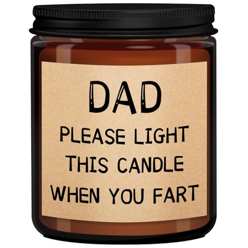 Fathers Day Dad Gifts from Daughter Son Wife Kids, Funny Father's Day Gifts for Bonus Step Dad Who Wants Nothing/Who Have Everything, Men Birthday Gift Ideas Daddy Gift Ideas, Unique Lavender Candle