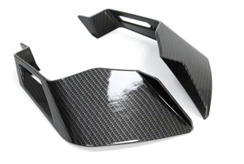 Motorrad Zubehör Für Aprilia Für Tuono V4 1100 2023 Motorrad Racing Spoiler Aero Winglets Seite Deflektor Aerodynamische Flügel Seite Feste Winglet Flügelabweiser(Kohlenstofffasermuster)