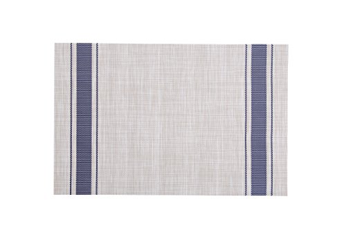 Tischsets für Esstisch hitzebeständig schmutzabweisend waschbar PVC Platzdeckchen 4 Stück Küche Tischset gewebtes Vinyl Platzdeckchen (blau, Set von 4) Cover