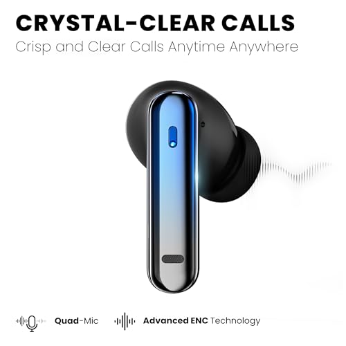 Image of truke [ Buds Q1 Lite True Wireless Earbuds with 48H Playtime, Crystal-Clear Calls, Fast Charging, Elegant Royal Design, Bluetooth 5.4, Noise Cancellation, Gaming Mode, Brand Warranty