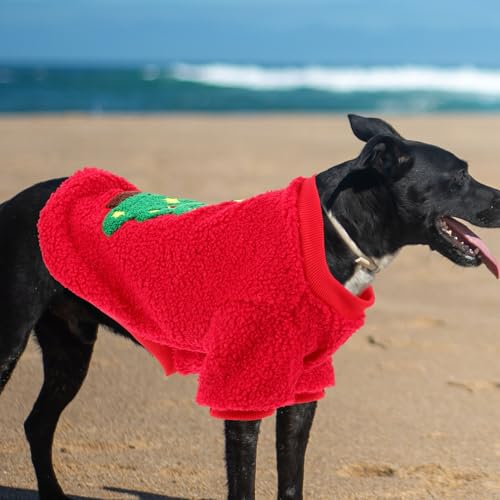 Disfraz navideño para perros POPETPOP Rojo talla L miniatura 4