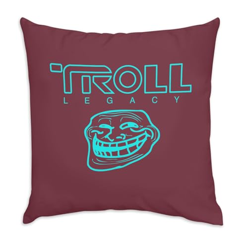 Fabulous Coussin en Velours Rouge - Troll Legacy Parodie Film Science Fiction Meme - 40 x 40 cm - Toucher Velours - Housse et Coussin Inclus