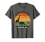 Photo Gallery plains safari camicia retro wichita ks giraffe rhino ostrich maglietta Photo Gallery plains safari camicia retro wichita ks giraffe rhino ostrich maglietta