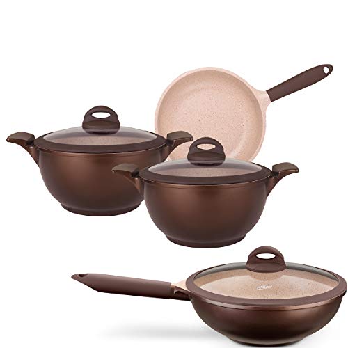 Conjunto De Panelas Gourmet MTA Belga Cerâmica Antiaderente 4 Peç...