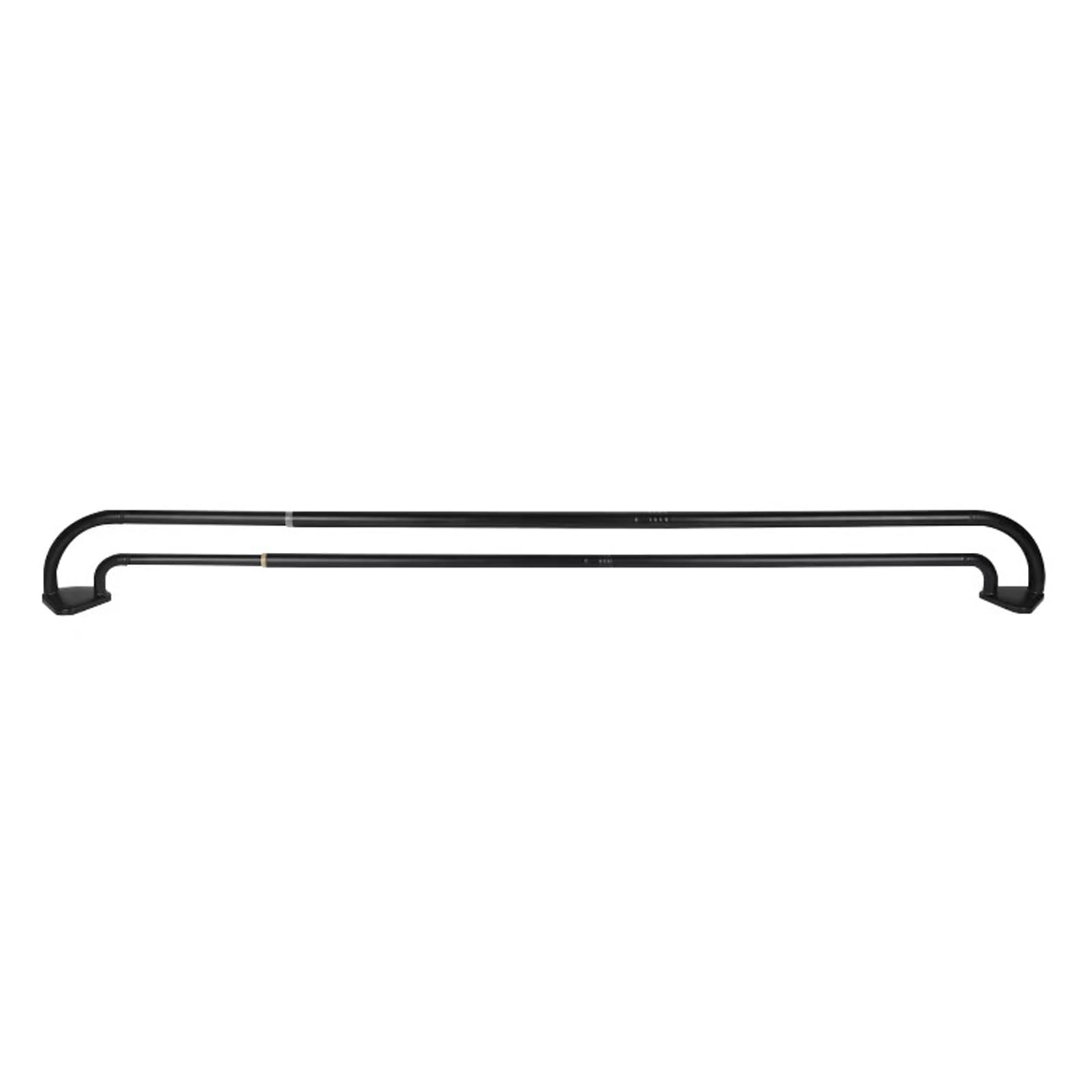 Avejjbaey Space Saving Double Pipe Curtain Rod Adjusts From 1 2 to 2 4 Meters Strong Iron Structure for Extended Use Stylish Curtain Rod