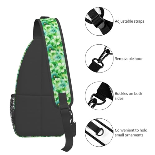 Gray Daisy Flower Cross Chest Bag Large Capacity Bag Travel Hiking Crossbody Bag Daypack for Women Men4