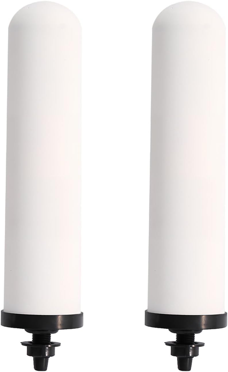 2PCS 7" Ceramic Filter Candle Activated Carbon Replacement Filters Compatible with ProOne and Berkey Countertop Gravity Water Filter System, Household Water Bucket,Water Cooler Filtration