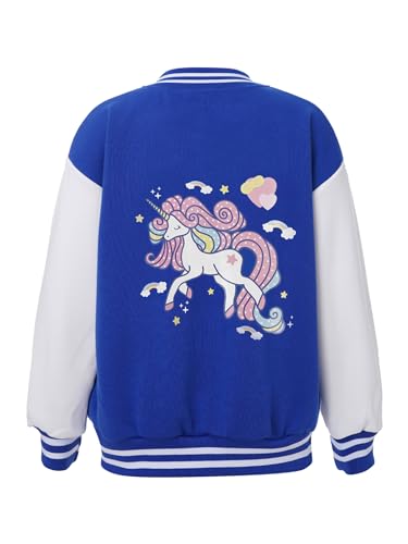 ufeng Kids Boys and Girls Cute Cartoon Print Jacket Long Sleeve Loose Contrast Color Zipper Sweatshirt Coat Outwear2