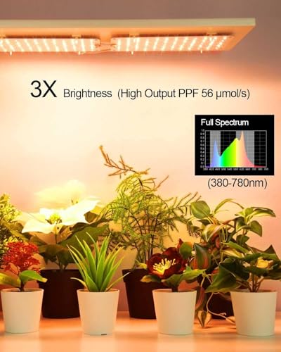 DOMMIA Luzes de Cultivo para Plantas de Interior, Luz de Cultivo de Espectro Total de 20 W com Tempo