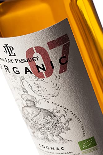Jean-Luc Pasquet | L’Organic 07 | Cognac | 700 ml | 40% Vol. | Vom führenden Bio-Produzenten | Aus 100% Ugni-Blanc Trauben | Reife Aprikosen, Vanille & Gewürz | 7-8 Jahre gereift