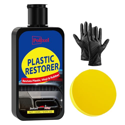 POLIXEL Plastic Restorer for Cars, Restores Faded Plastic, Vinyl, Rubber,