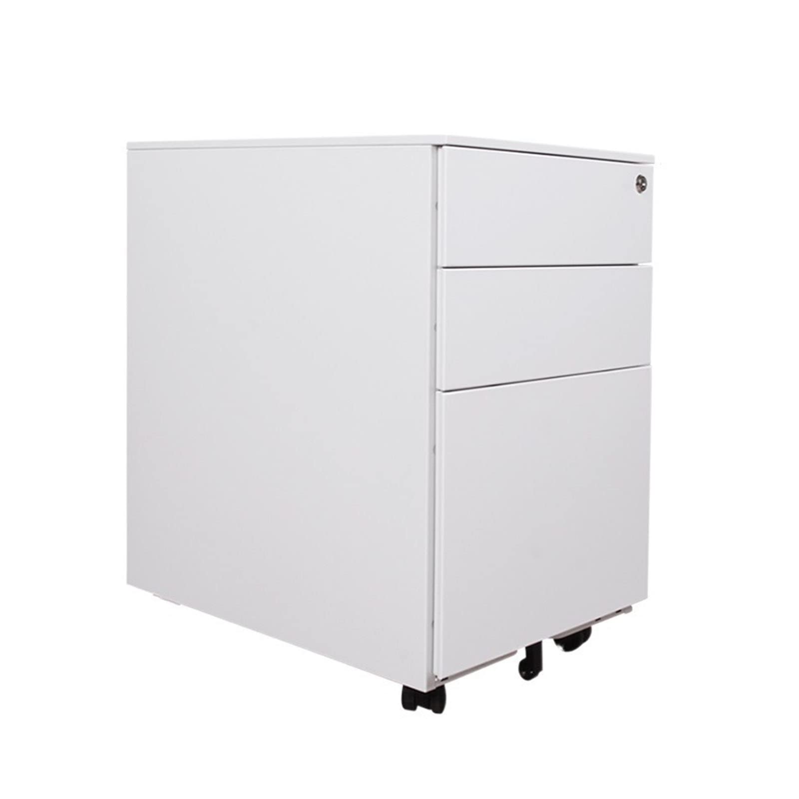 Aioneer A Ioneer Steel Mobile Document Cabinet - Compact Under-Desk Storage Unit For Home Office - Secure Filing Solution For Documents & Supplies - Small Office Furniture