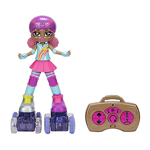 Rock N Rollerskate Doll Lightning Luna Light Up Remote Control Rollerskating Doll - Plays Music And Skates!, 10" H #TOP2
