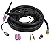 RIVERWELD SR WP 17 WP-17 TIG Welding Torch Completed 150Amp Air-Cooled Connector M16*1.5, Two-pins Socket, Electric Cable Wire 10m㎡ 12 Feet 3.8 Meters