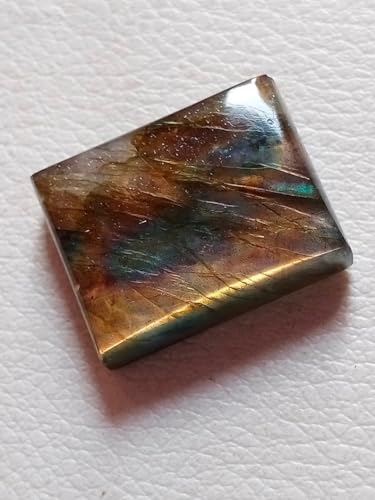 Labradorite jaune cabochon 23x18mm rectangulaire pour création de bijoux - 5