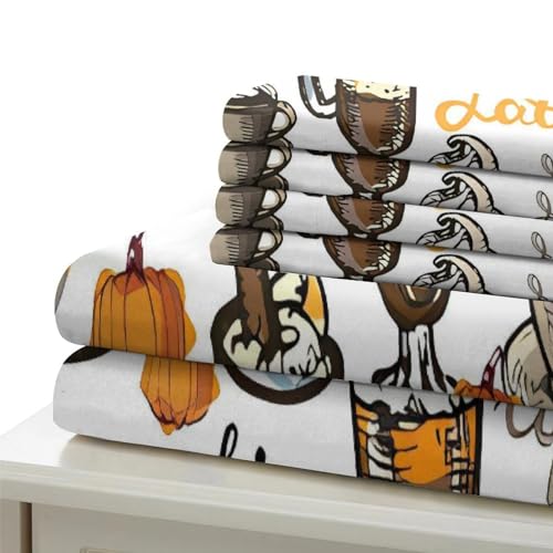 Housse de couette milk-shake au café 135x200 microfibre pour lit simple