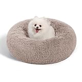 Love's cabin 20in Cat Beds for Indoor Cats - Cat Bed with Machine Washable, Waterproof Bottom - Taup