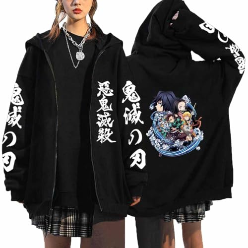DianShao Sudadera con capucha de anime Demon Slayer – Sudadera con capucha unisex...