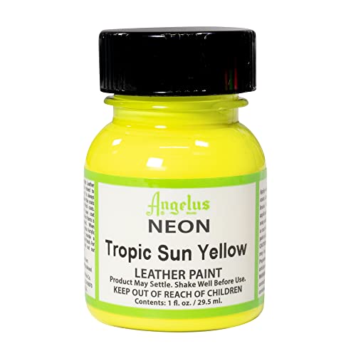 Angelus Leather Paint 1 Oz Neon Tropic Sun Yl by Angelus