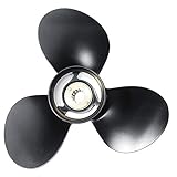 Material: Aluminio. ChenYongPing Hélice de Barco, 10 1/2 x 13 Aluminio fueraborda Hélices Compatible con Motor Mercury 25-70HP 48-816704A40 Motor eléctrico fueraborda/hélice (Color : Black, Size : One Size)