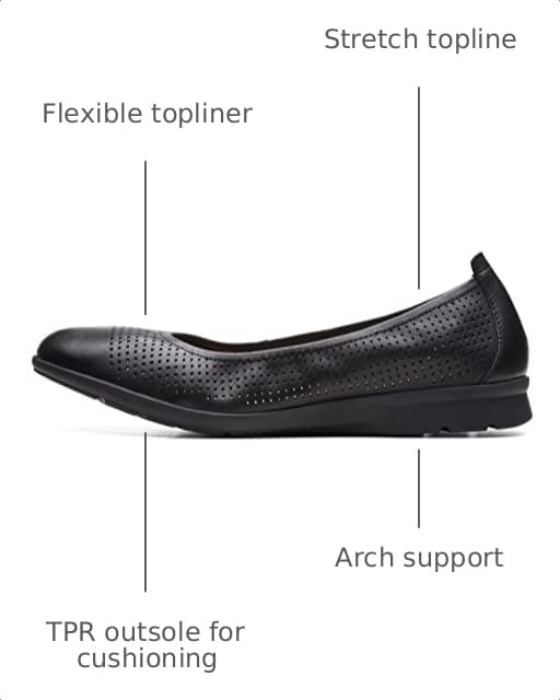 Image of Clarks Womens Jenette EaseBallet Flat
