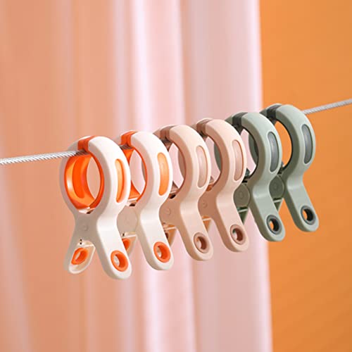 RIZGHWOY Clips Grandes de 6 Cm Paquete de 5 Pinzas para Sábanas Pinzas para Ropa Resistentes a Prueba de Viento con Almohadillas de Goma Antideslizantes para Toallas de Playa Secado de (Pink)