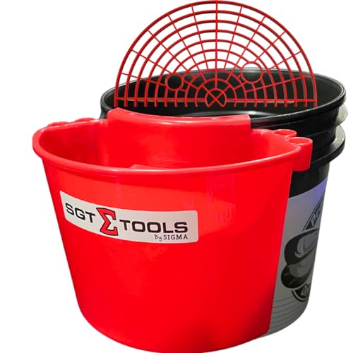 Balde Detailer Preto E Branco C/Separador Porta Acessórios