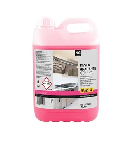 NC - Desengrasante para todo tipo de superficies. Limpia, desengrasa y abrillanta sin esfuerzo. Válido para campanas, hornos, filtros y todo tipo de superficioes con grasas incrustadas. 5 Litros