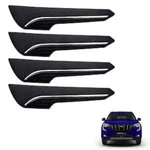 Autokaar Car Front and Rear Bumper Corner Guard Protection Chrome Line Universal for Mahindra Thar/Scorpio/XUV 700/XUV 300/XUV 400/Bolero/Marazzo/XUV 500 - Set of 4