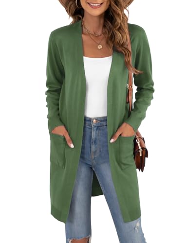 Image of VIISHOW Women's Classic Cardigans Long Sleeve Open Front Casual Knit Cardigan Sweaters Coat Soft Outwear