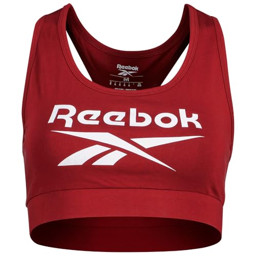 Reebok Monroe - Sujetador para Mujer con Cuello Redondo y Logotipo Grande