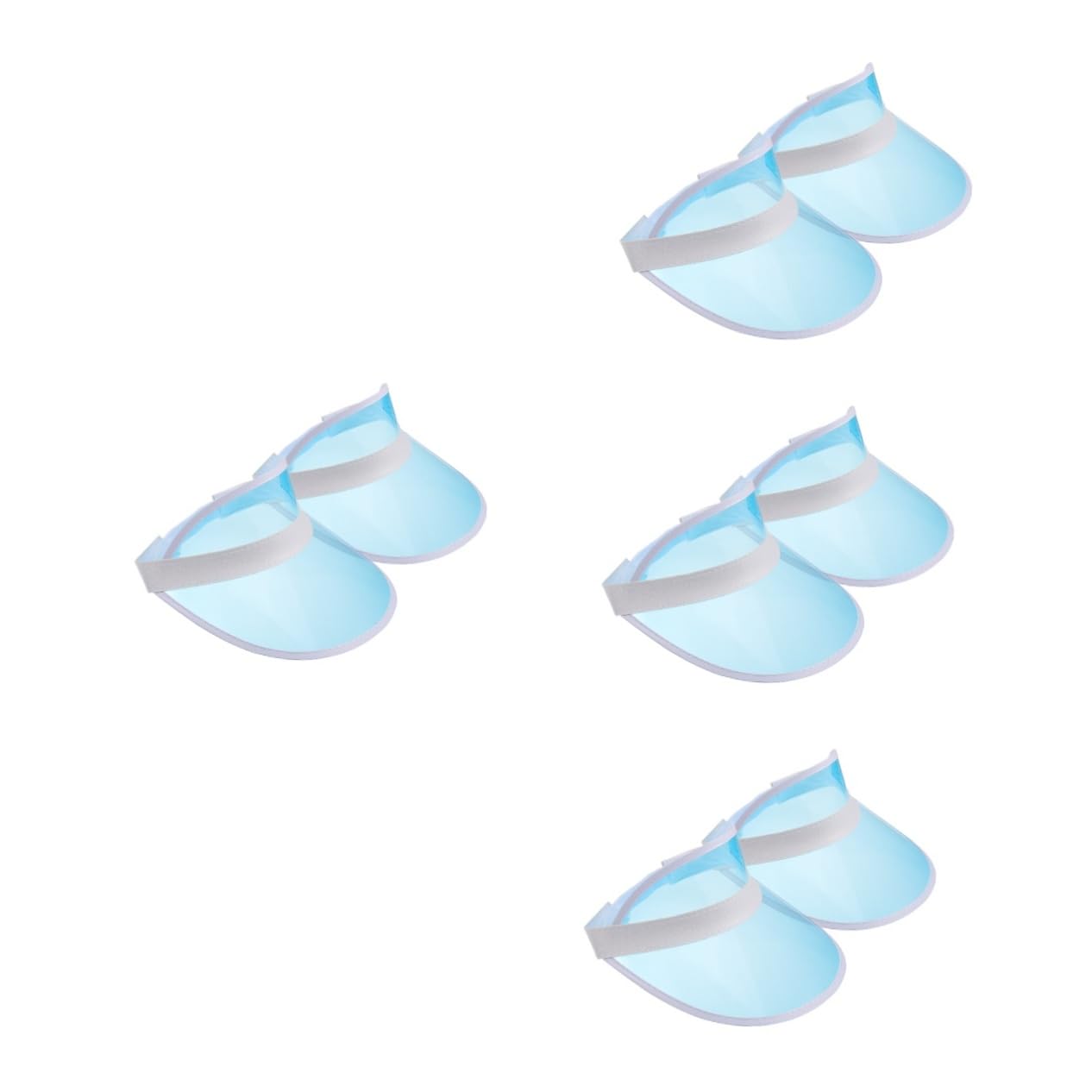 ibasenice 4 Ensembles Chapeau De Soleil Extérieur Casquette Sport Casquette Anti UV Visière pour Femme Capuchon Supérieur Creux De Randonnée Visière Femmes Plastique PP Sky-Blue 2 Pièces * 4