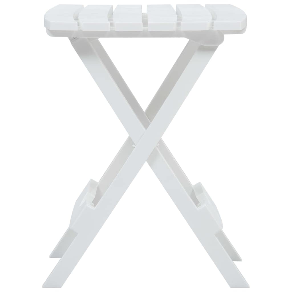 Leepesx Tavolino da Balcone Tavolo da Giardino Tavolo da Esterno Tavolo da Giardino Tavolo da Esterno Tavolo da Giardino Pieghevole 45,5x38,5x50cm Bianco