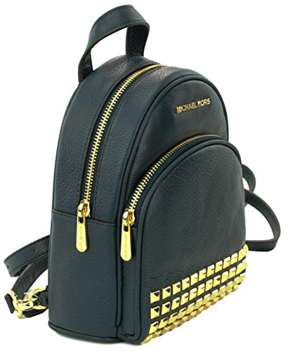 Michael Kors Abbey Mini Mochila Bolso Tachonado Cuero Guijarro  Azul Marino
