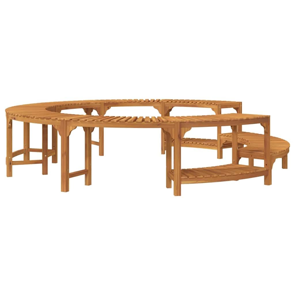 Bordo per vasca idromassaggio marrone, in legno massello di acacia, diametro 255 x 55,5 cm, per piscina, vasca idromassaggio, accessorio per esterni, durevole e decorativo per giardino e