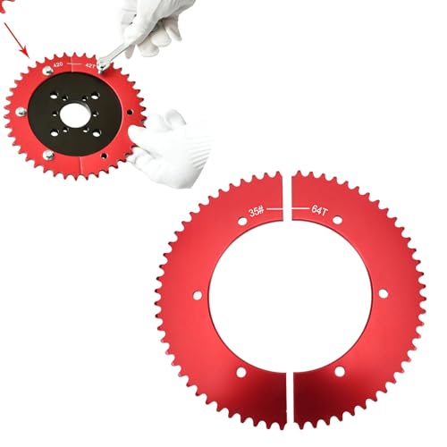 Universelles Geteiltes Kettenrad, 35 Kette, 64 Zähne, Geteiltes Kettenrad Hinten, Ersatz für 212, 196, 6,5 PS, 7,0 PS, Mini-Fahrrad, Go-Kart, Geteiltes Kettenrad