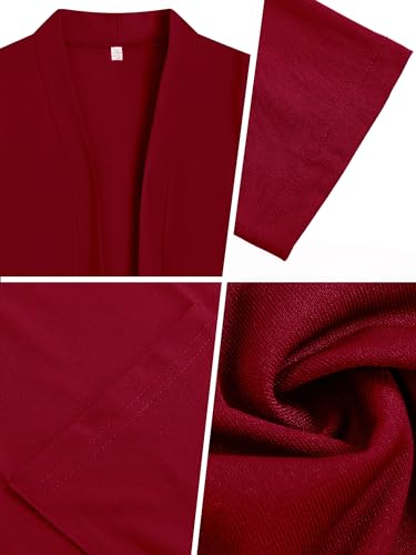 Image of AusLook Plus Size Lightweight Cardigans for Women Open Front Pockets Jacket | 1X-5X,Soft Stretch,Long Sleeve,Longline Coverage,Dress Jeans Layer,Work Travel Style,Spring Fall Wear