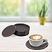 AUMISKY Coasters for Drinks, Set of 6 Round Leather Coffee Coasters, 10cm