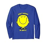 Photo Gallery maglietta con scritta "don t worry be happy" di just say it maglia a manica Photo Gallery maglietta con scritta "don t worry be happy" di just say it maglia a manica
