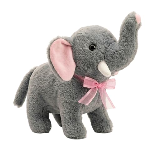 Image of GITGRNTH Real Sound Elephant Plush Toy with Walking Action , Soft Stuffed Elephant Toy for Babies Girls & Boys - Gift for Girls & Boys - Interactive Toy and Playtime Fun - Battery Not Include