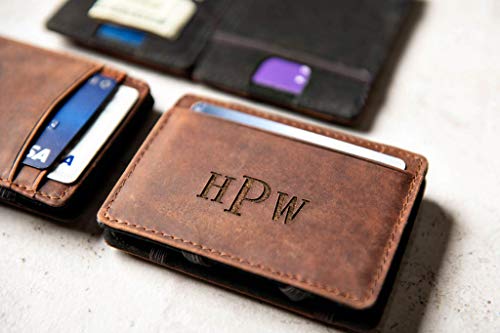 Personalized Distressed Leather Flip Wallet by Left Coast Original4
