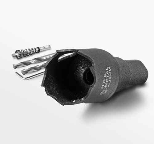 Image of 7 /8 Inch Hole Saw with 9.1mm Triangle Shank Arbor, JTemgle Bi-Metal Hole Saw Heavy Duty Hole Cutting Tool for Cornhole Boards, Recessed Lights, Wood, Plastic, Drywall & Soft Metal